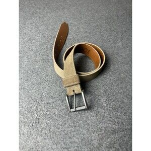1901 Brown Suede men’s Belt Large 38 Silver Roller Buckle Made In USA